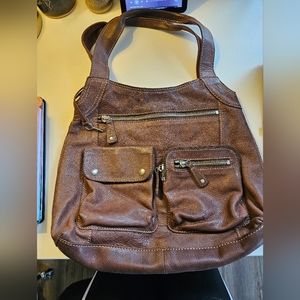 Fossil genuine leather shoulder bag purse